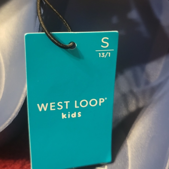 West Loop Kids Slip On Blue Sandals - Picture 4 of 5